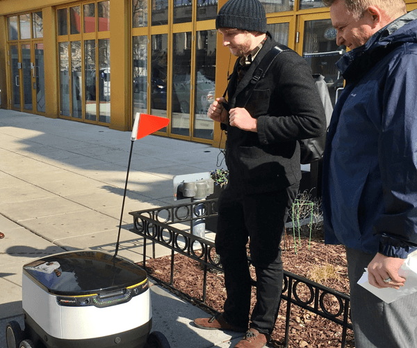 Magateers in front of DC studio